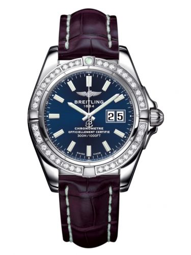 Galactic 41 Stainless Steel / Diamond / Horizon Blue / Croco