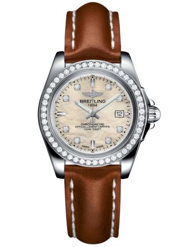 Galactic 32 Sleek Edition Stainless Steel / Diamond / Pearl Diamond / Calf