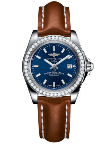 Galactic 32 Sleek Edition Stainless Steel / Diamond / Horizon Blue / Calf