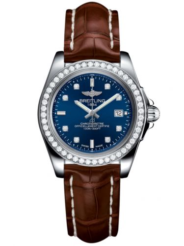 Galactic 32 Sleek Edition Stainless Steel / Diamond / Horizon Blue Diamond / Croco