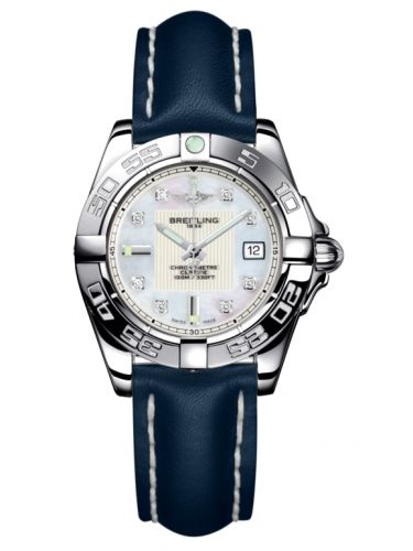 Galactic 32 Stainless Steel / Pearl Diamond / Calf