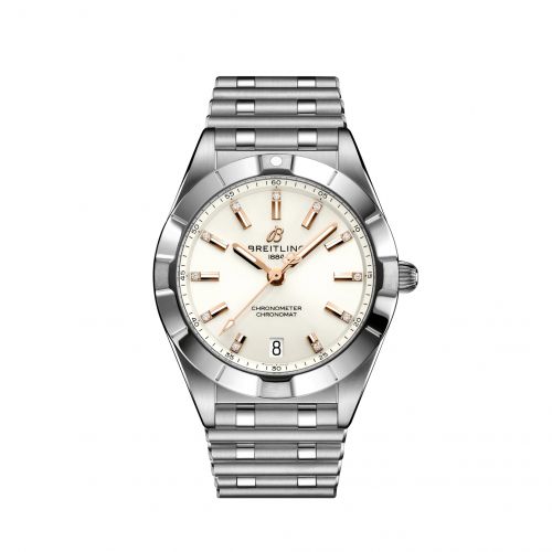 Chronomat 32 Stainless Steel / White - Diamond / Rouleaux