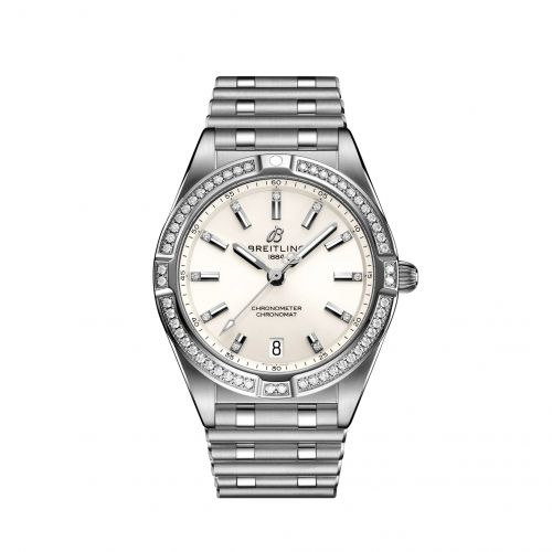 Chronomat 32 Stainless Steel - Diamond / White / Rouleaux