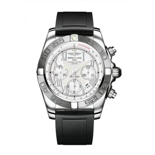 Chronomat 44 Stainless Steel / White - Roman / Rubber