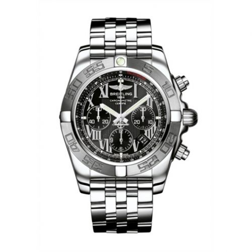 Chronomat 44 Stainless Steel / Black - Roman / Bracelet