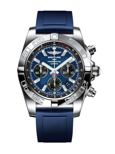 Chronomat 44 Stainless Steel / Blackeye Blue / Rubber