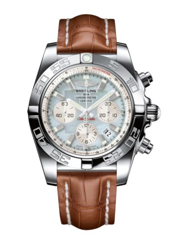 Chronomat 44 Stainless Steel / Gray Pearl / Croco