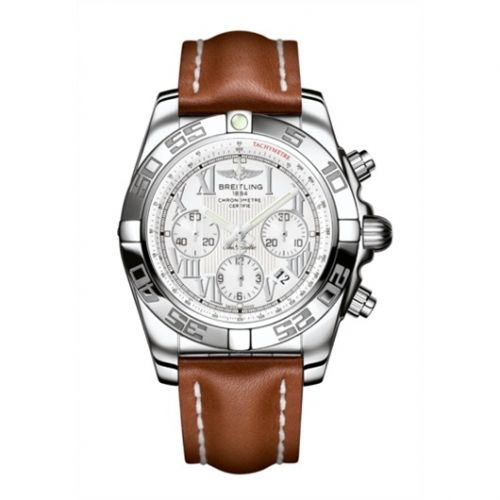 Chronomat 44 Stainless Steel / Antarctica White / Calf