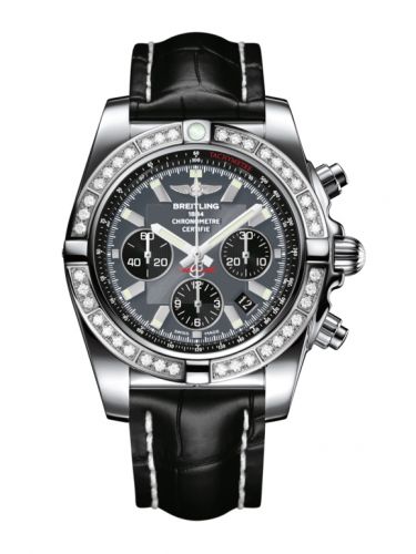 Chronomat 44 Stainless Steel / Diamond / Blackeye Gray / Croco