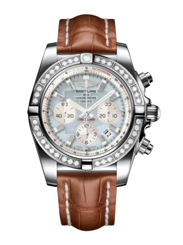Chronomat 44 Stainless Steel / Diamond / Gray Pearl / Croco