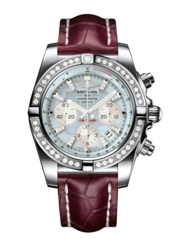 Chronomat 44 Stainless Steel / Diamond / Gray Pearl Diamond / Croco
