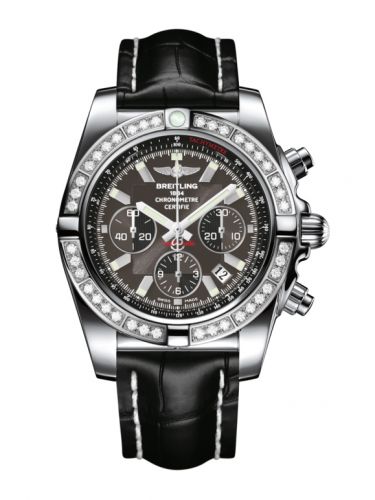 Chronomat 44 Stainless Steel / Diamond / Carbon Black / Croco