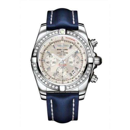 Chronomat 44 Stainless Steel / Diamond / Sierra Silver / Calf