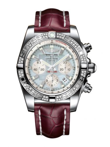 Chronomat 44 Stainless Steel / Diamond / Gray Pearl / Croco