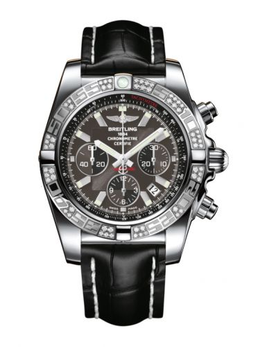 Chronomat 44 Stainless Steel / Diamond / Carbon Black / Croco
