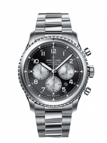 Navitimer 8 B01 Chronograph 43 Stainless Steel / Black / Bracelet
