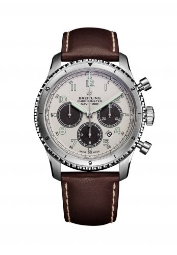 Navitimer 8 B01 Chronograph 43 Stainless Steel / Silver / Calf