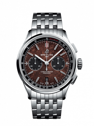 Premier B01 Chronograph 42 Bentley Centenary Stainless Steel / Wood / Calf / Bracelet