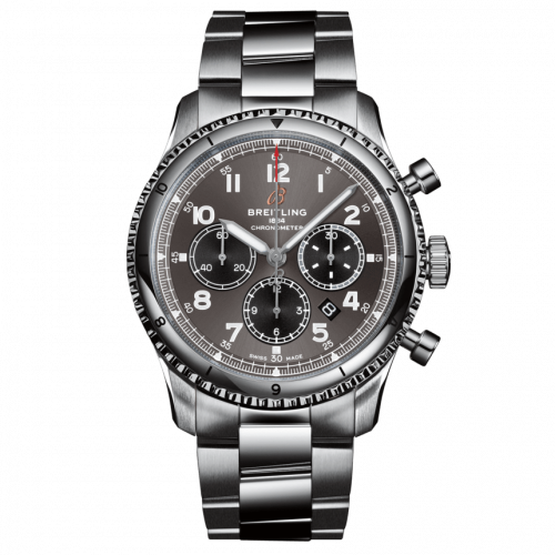 Aviator 8 B01 Chronograph 43 Stainless Steel / Anthracite / Bracelet