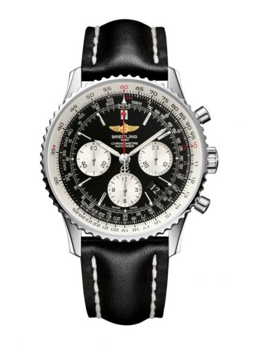 Navitimer 01 43 Stainless Steel / Black / Calf / Pin