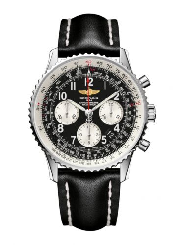Navitimer 01 43 Stainless Steel / Black Arabic / Calf / Pin