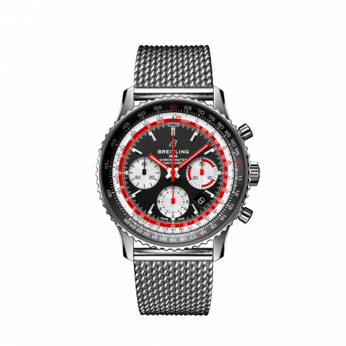 Navitimer 1 B01 Chronograph 43 Stainless Steel / Airline Editions SwissAir / Mesh