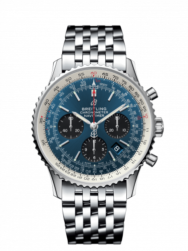 Navitimer 1 B01 Chronograph 43 Stainless Steel / Blue / Bracelet