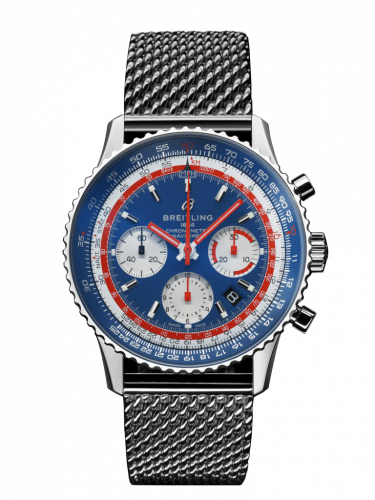 Navitimer 1 B01 Chronograph 43 Stainless Steel / Airline Editions Pan Am / Mesh