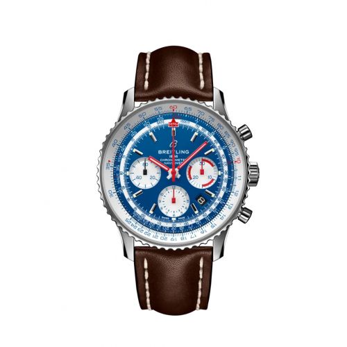 Navitimer 1 B01 Chronograph 43 Stainless Steel / Airline Editions American Airlines / Calf / Pin