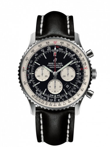 Navitimer 1 B01 Chronograph 46 Stainless Steel / Black / Calf / Pin