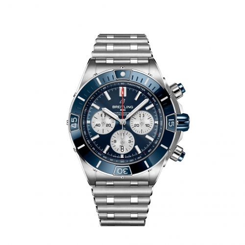 Super Chronomat B01 44 Stainless Steel / Blue / Rouleaux