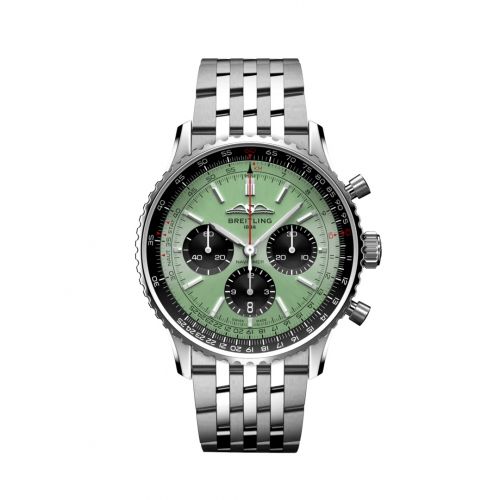 Navitimer  B01 Chronograph 43 Stainless Steel / Mint Green / Bracelet