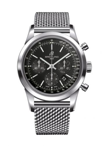 Transocean Chronograph Stainless Steel / Black / Bracelet