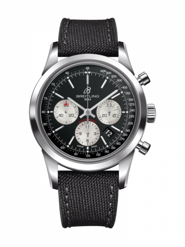 Transocean Chronograph Stainless Steel / Reverse Panda / Military / Pin