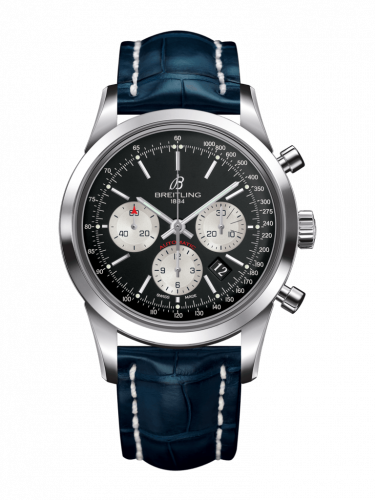 Transocean Chronograph Stainless Steel / Reverse Panda / Croco / Pin