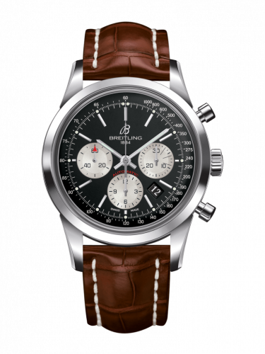 Transocean Chronograph Stainless Steel / Reverse Panda / Croco / Pin