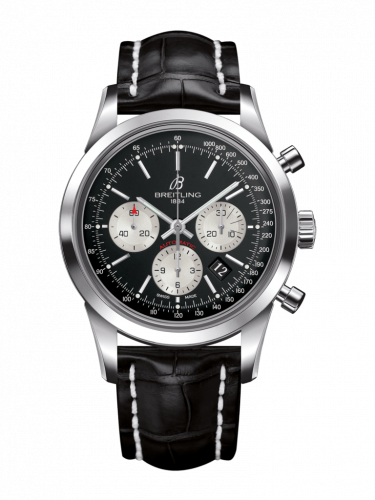 Transocean Chronograph Stainless Steel / Reverse Panda / Croco / Folding