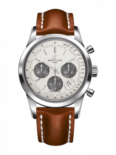 Transocean Chronograph Stainless Steel / Panda / Calf / Folding