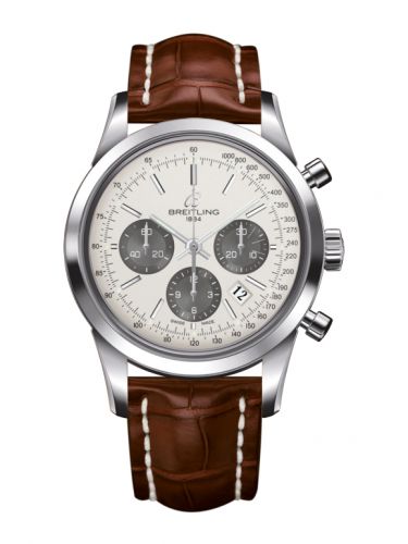 Transocean Chronograph Stainless Steel / Panda / Croco / Pin