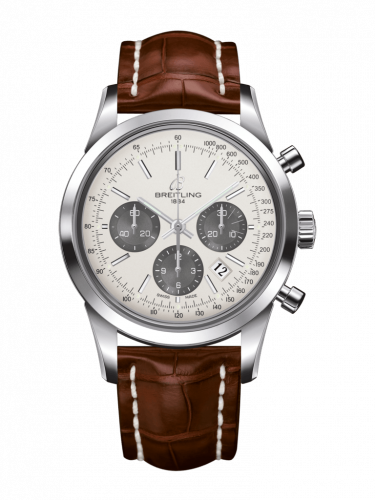 Transocean Chronograph Stainless Steel / Panda / Croco / Folding