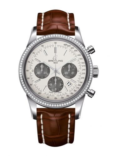 Transocean Chronograph Stainless Steel / Diamond / Panda / Croco