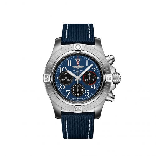 Avenger B01 Chronograph 45 Stainless Steel / Blue / Strap - Folding