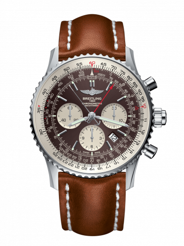 Navitimer Rattrapante Stainless Steel / Panamerican Bronze / Calf / Folding