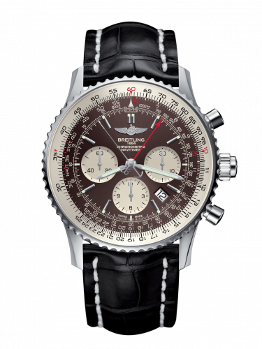 Navitimer Rattrapante Stainless Steel / Panamerican Bronze / Croco / Folding