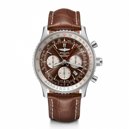 Navitimer Rattrapante Stainless Steel / Panamerican Bronze / Croco / Folding