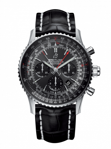 Navitimer Rattrapante Stainless Steel / Stratos Gray / Croco / Folding / Boutique Edition
