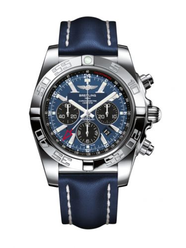 Chronomat 47 GMT Stainless Steel / Blackeye Blue / Calf