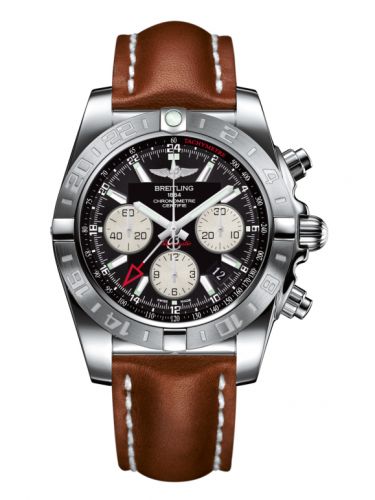 Chronomat 44 GMT Stainless Steel / Onyx Black / Calf