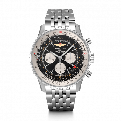 Navitimer GMT Stainless Steel / Black / Bracelet