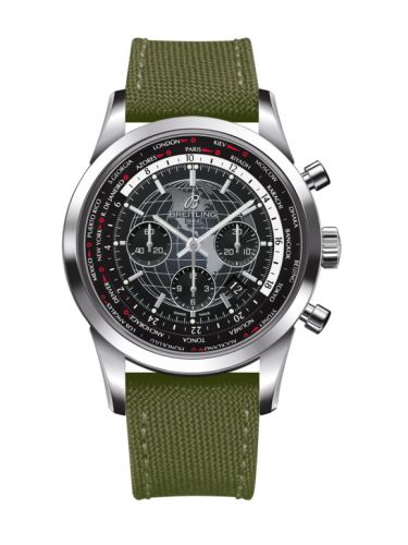 Transocean Chronograph Unitime Stainless Steel / Black / Military